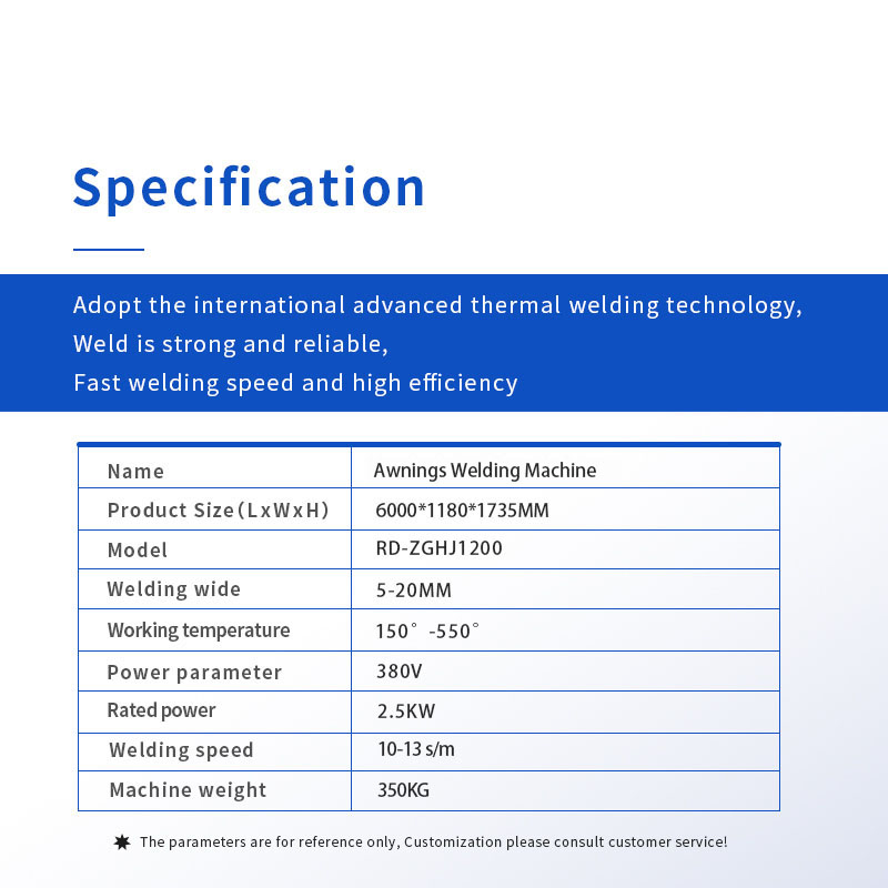 Awnings Welding Machine
